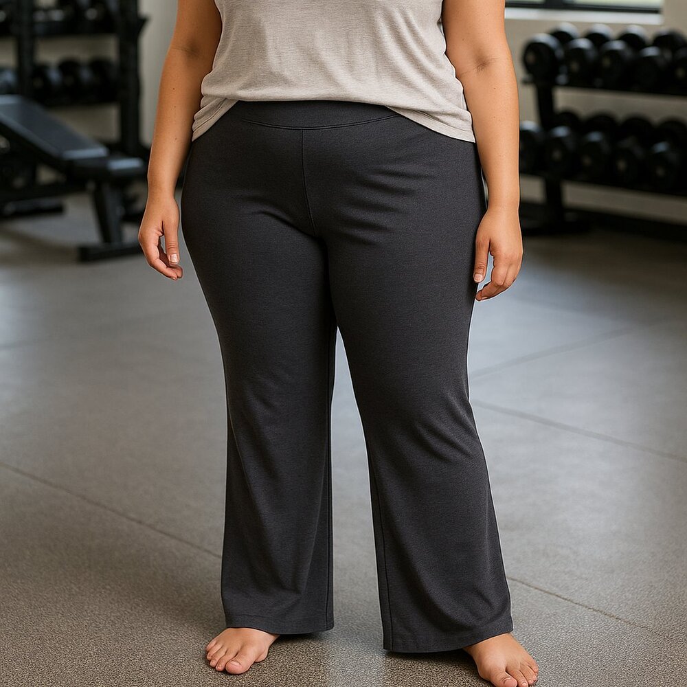 Old Navy Charcoal‎ Gray Wide-Leg Stretch Pant